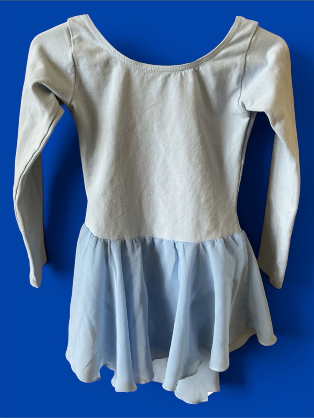 Archiner -Sz 5- Girls Light Blue Ballet Leotard with Chiffon Skirt